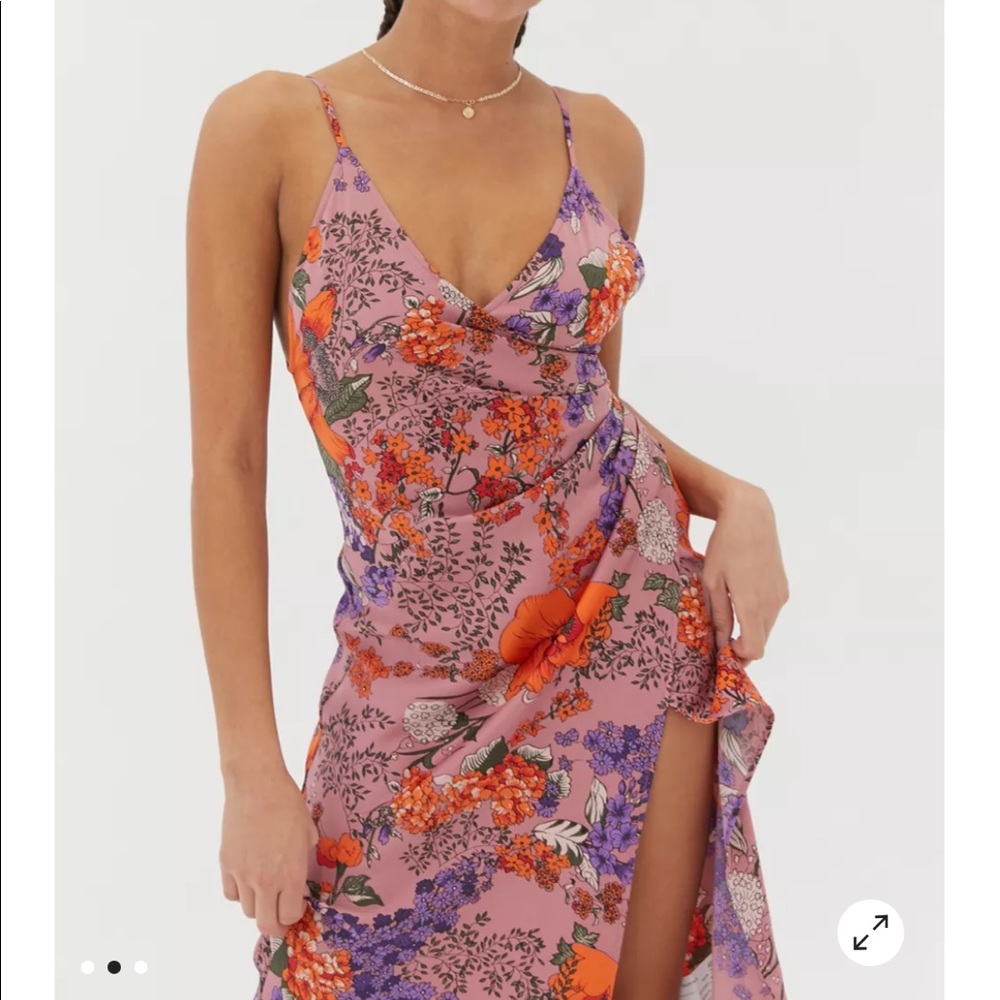Urban outfitters floral satin dress